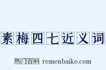 素梅四七近义词是什么意思的图片